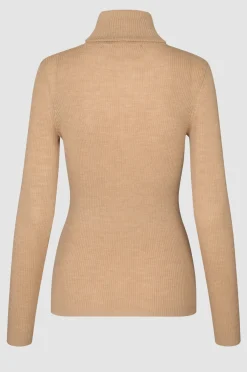 Clearance Abida Knit T-Neck Kvinde Strik Og Cardigans