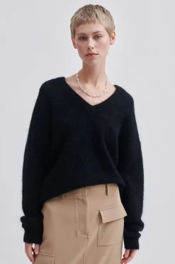 Best Brook Knit Oversize V-Neck Kvinde Strik Og Cardigans