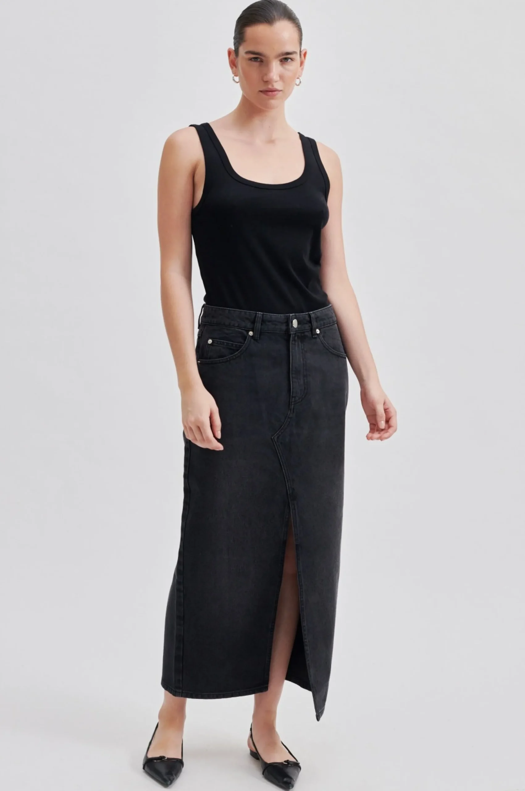 New Dustine Skirt Kvinde Denim