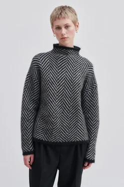 Herrin Knit New T-Neck Kvinde Strik Og Cardigans
