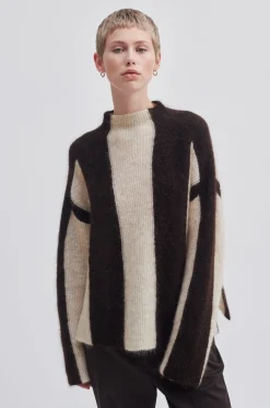 Online Hertha Knit T-Neck Kvinde Strik Og Cardigans