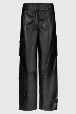 Letho Leather Cargo Trousers Kvinde Bukser Og Jeans