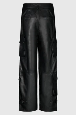 Letho Leather Cargo Trousers Kvinde Bukser Og Jeans