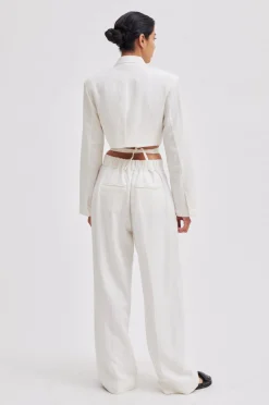 Online Lino Cropped Blazer Kvinde Blazere