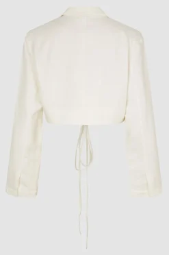Online Lino Cropped Blazer Kvinde Blazere