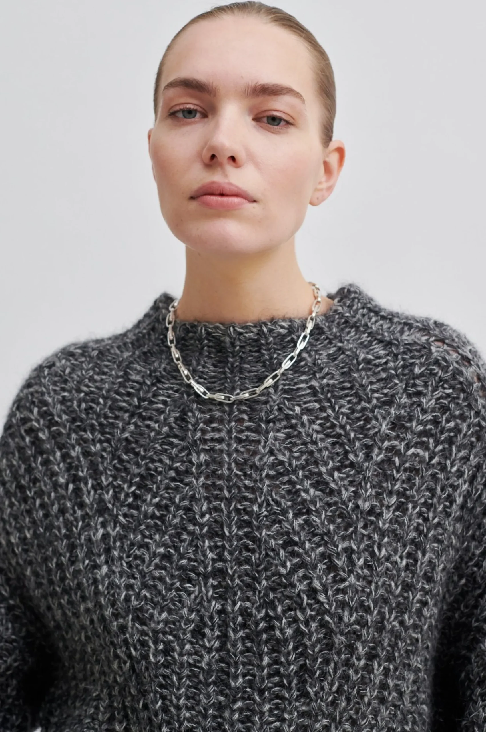 Hot Olia Knit T-Neck Kvinde Strik Og Cardigans