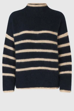 Clearance Ovalis Knit T-Neck Kvinde Strik Og Cardigans