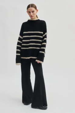 Hot Ovalis Knit T-Neck Kvinde Strik Og Cardigans