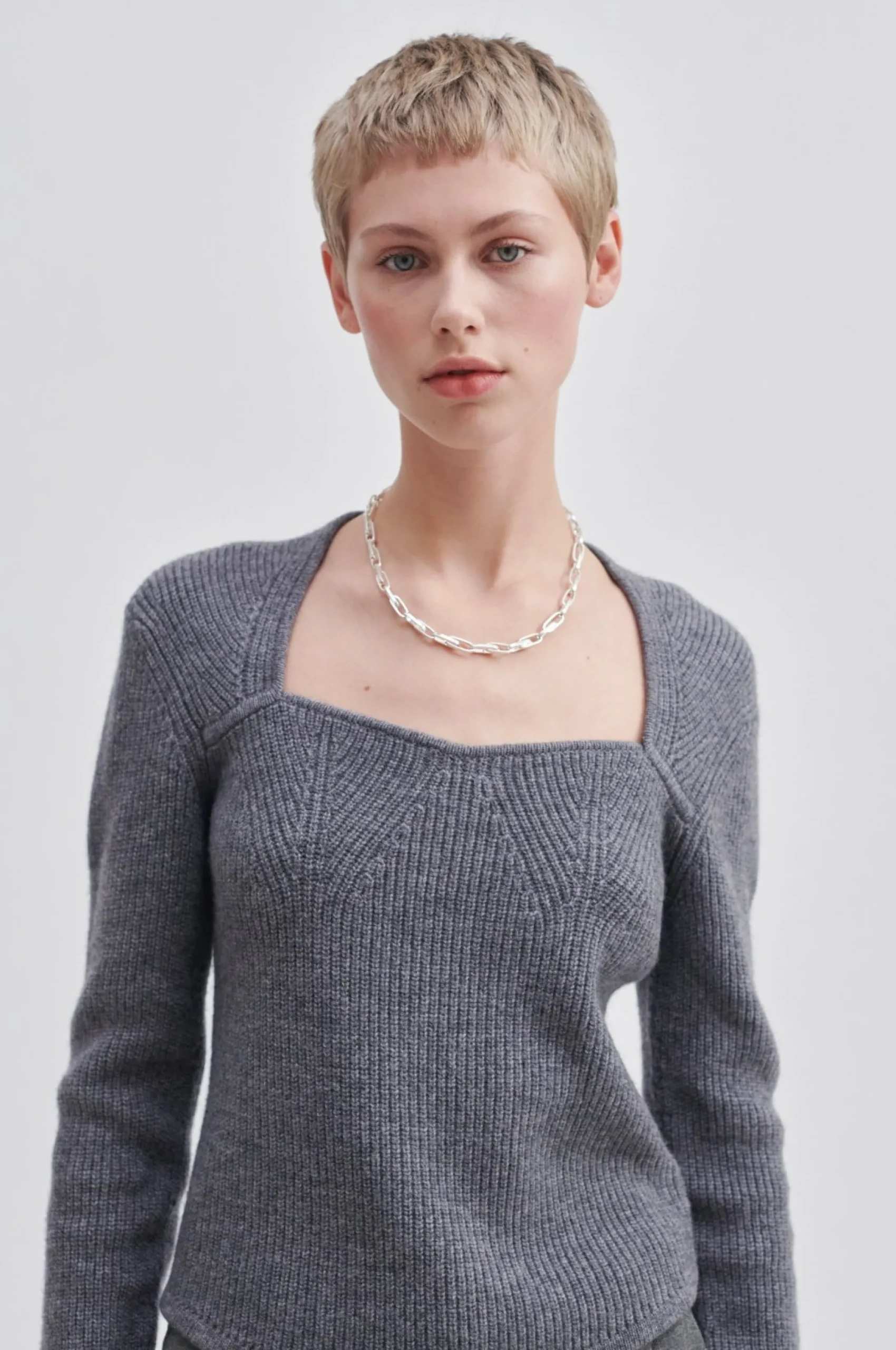 Outlet Palula Knit Open Neck Kvinde Strik Og Cardigans