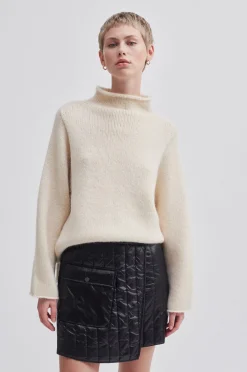 Best Rikke Knit T-Neck Kvinde Strik Og Cardigans