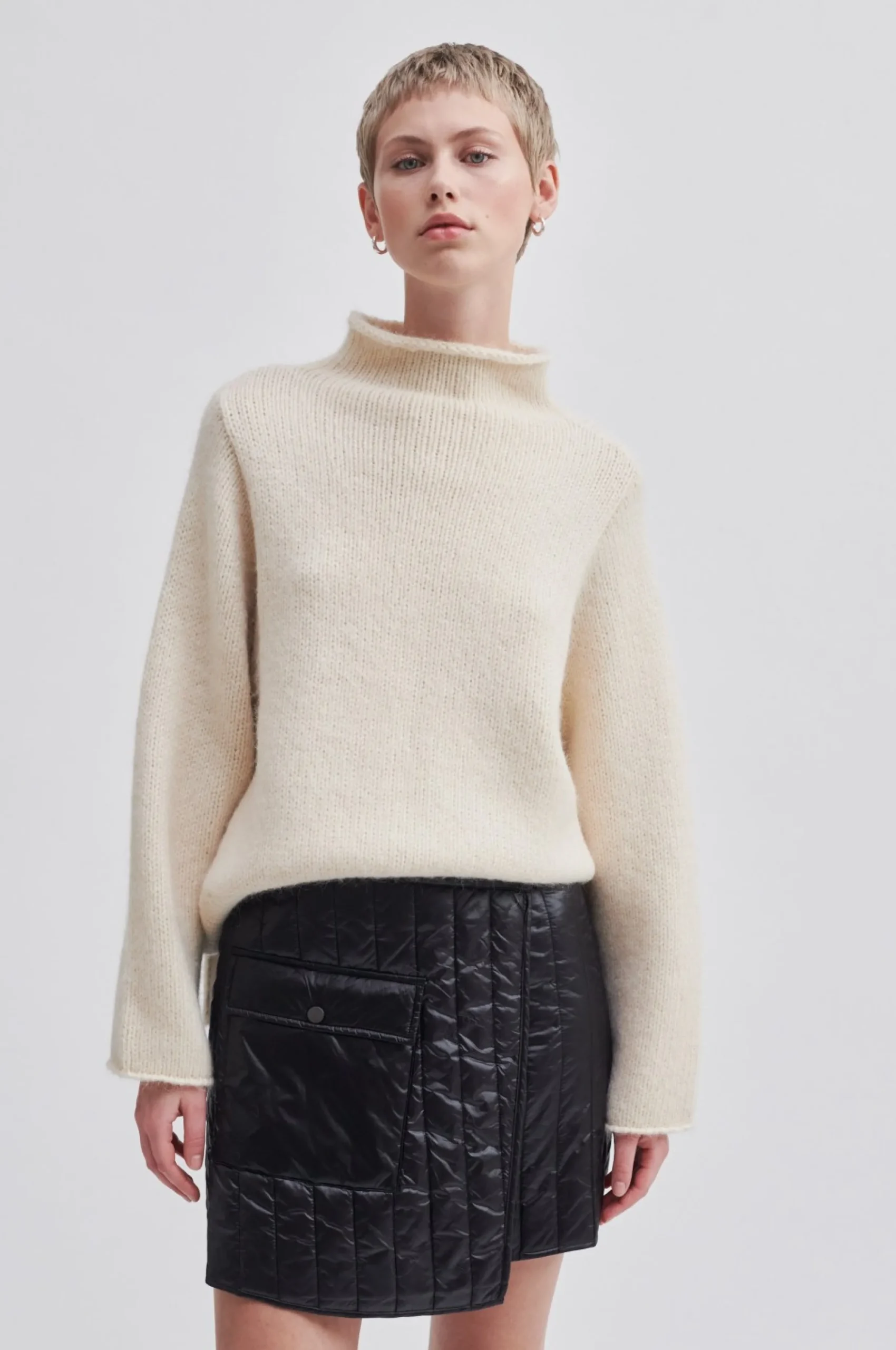 Best Rikke Knit T-Neck Kvinde Strik Og Cardigans
