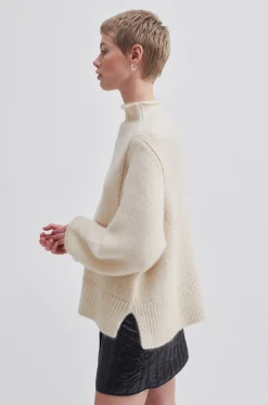 Best Rikke Knit T-Neck Kvinde Strik Og Cardigans