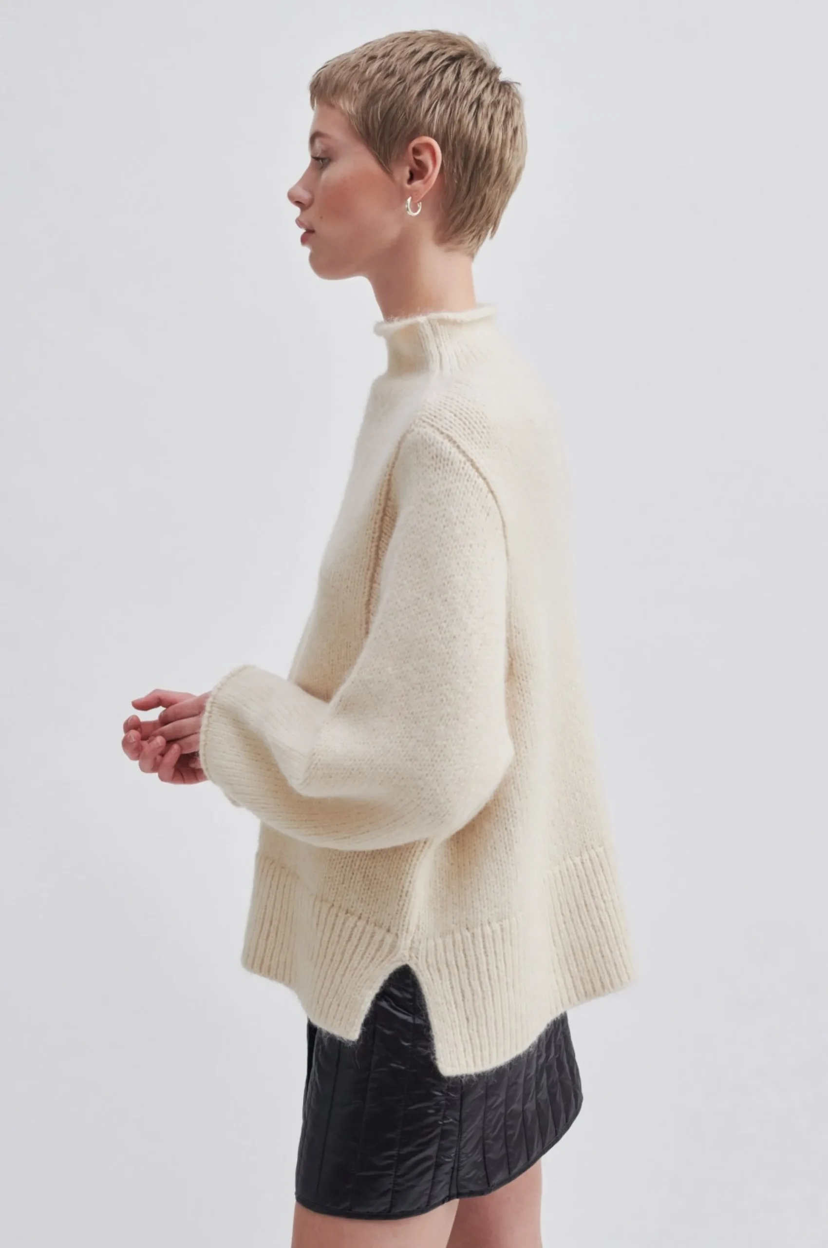 Best Rikke Knit T-Neck Kvinde Strik Og Cardigans