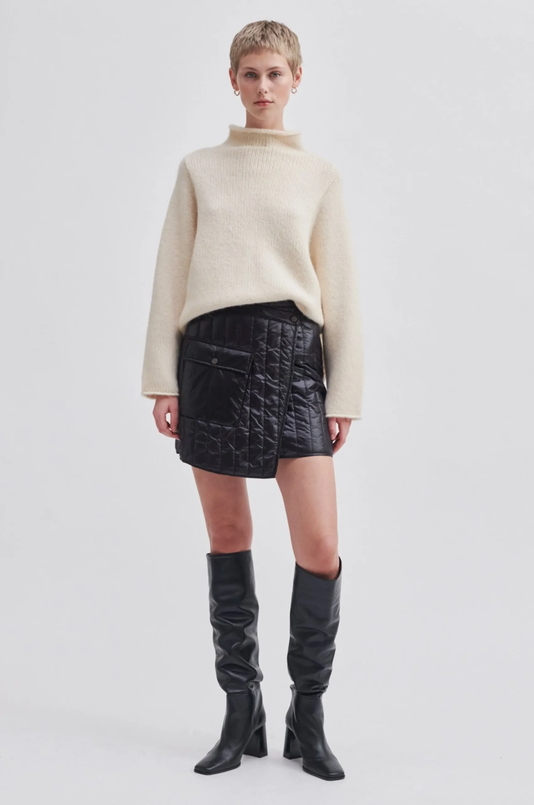 Best Rikke Knit T-Neck Kvinde Strik Og Cardigans