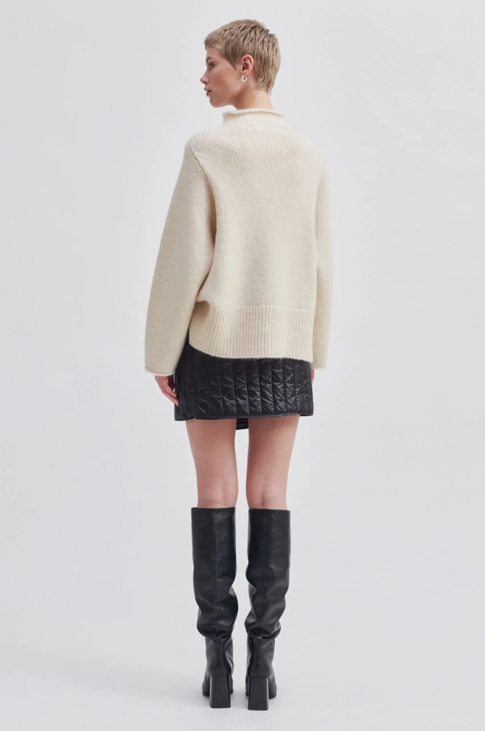 Best Rikke Knit T-Neck Kvinde Strik Og Cardigans