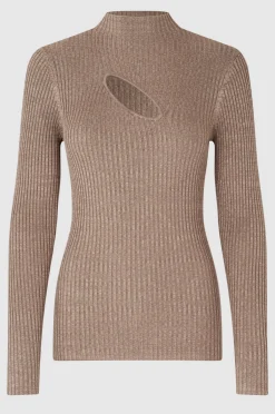 New Sanka Knit T-Neck Kvinde Strik Og Cardigans