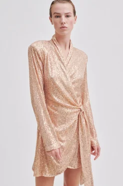 Hot Shine On Wrap Dress Kvinde Kjoler