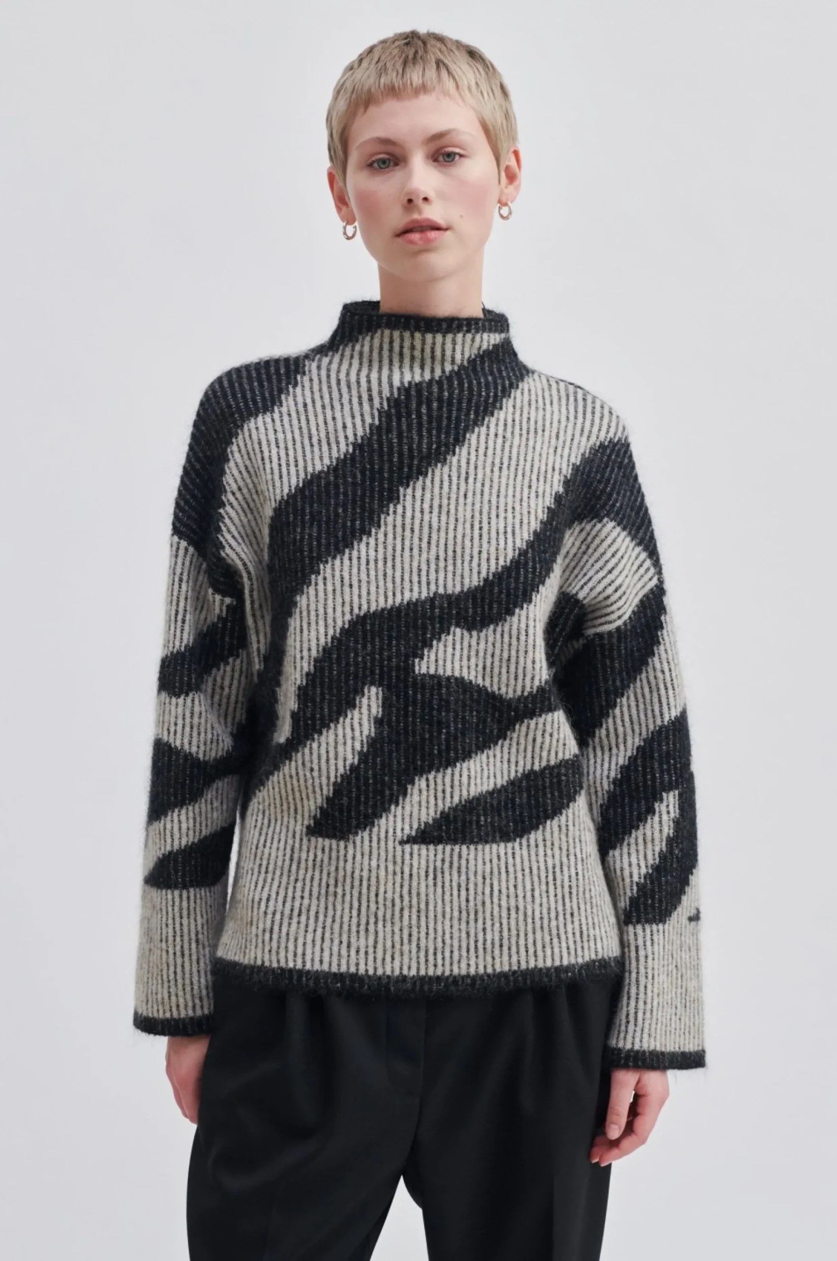 Hot Tallaha Knit T-Neck Kvinde Strik Og Cardigans