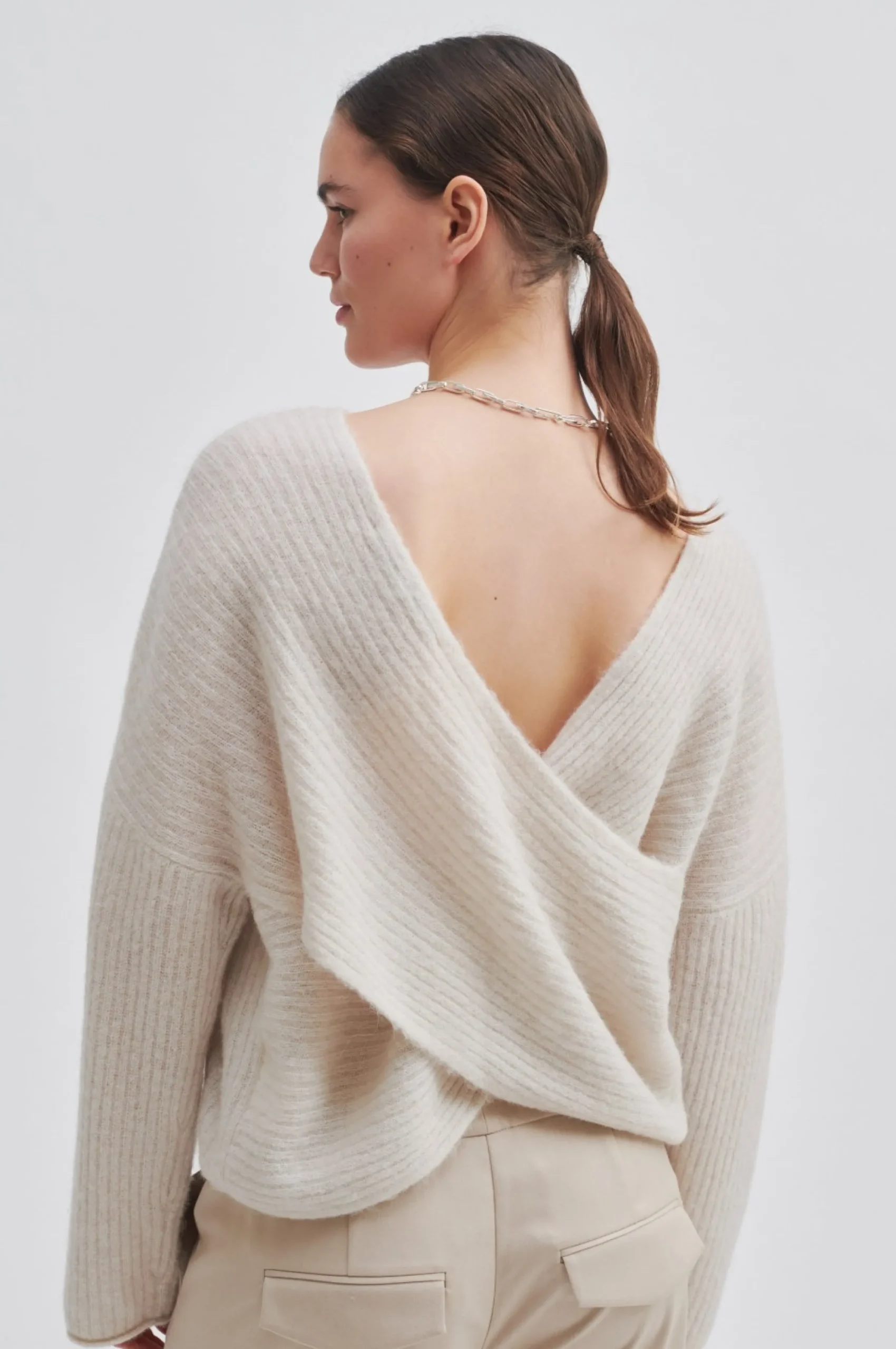 Sale Ymma Knit Open Back Kvinde Strik Og Cardigans